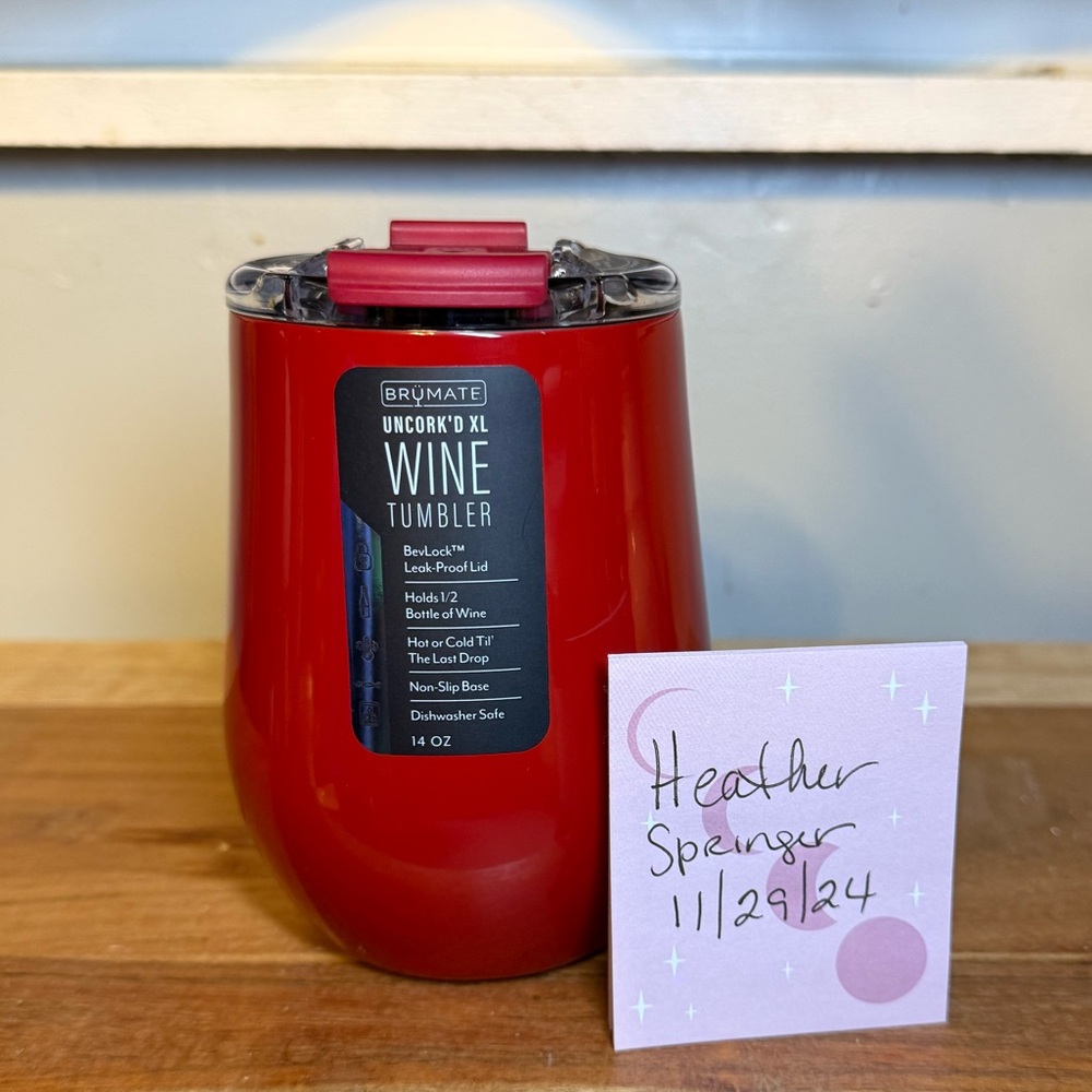 Brumate 14 oz Uncorked Cherry wine tumbler